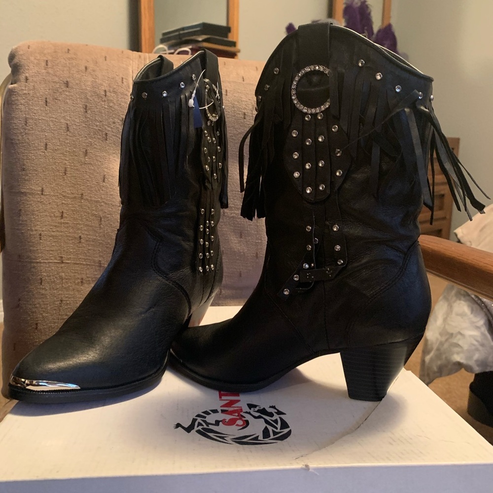 Genuine leather cowboy boots